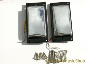 PAIR CHROME SPLIT COIL HUMBUCKER PICKUPS